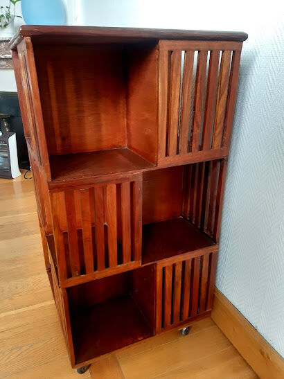 Danish teak revolving library 1960