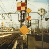 Old enamelled plate mechanical signaling sncf