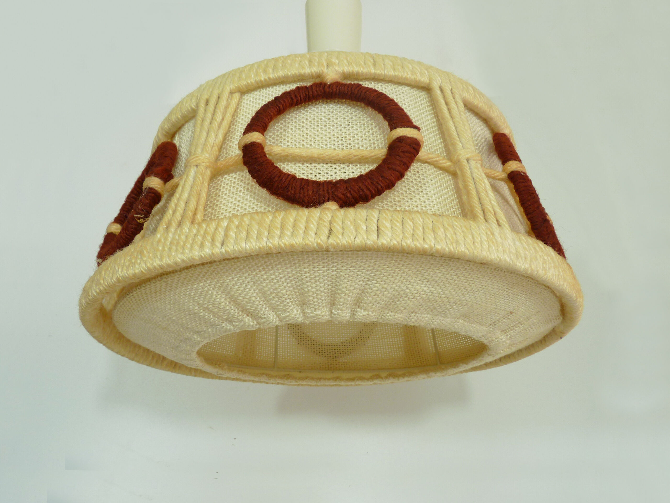 Scandinavian GDR wool en wooden hanging