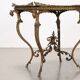 Table basse ancienne Middle Victorian en bronze et papier mâché, Angleterre, XIX Century