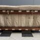 Brazillian 2 seat sofa in suede and Jatoba wood
