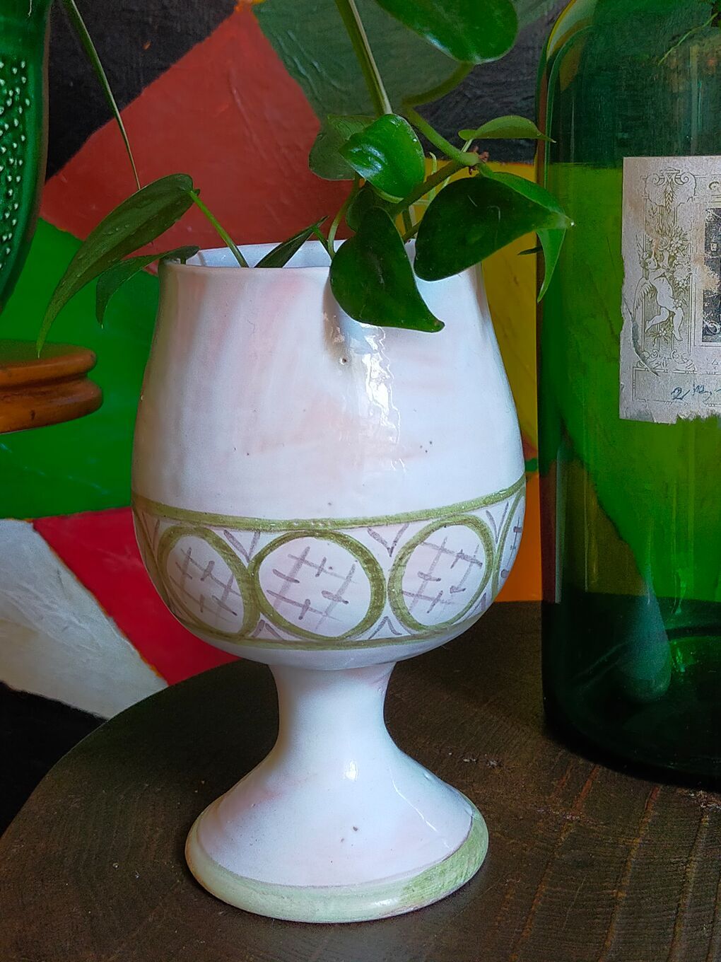 Ceramic vase of Cécile Midas vintage 50s