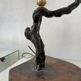 Brutalist vine foot table lamp