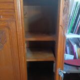 Art Deco buffet in marble and carved wood