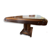 Table marqueterie et sculpture