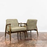 Pair of restored vintage GFM 87 armchairs by Juliusz Kedziorek, 1960s