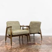 Pair of restored vintage GFM 87 armchairs by Juliusz Kedziorek, 1960s