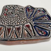 Vintage Scandinavian wall ceramic – Stylised hen – 1960s