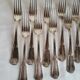 12 silver-plated metal forks Boulenger table cutlery