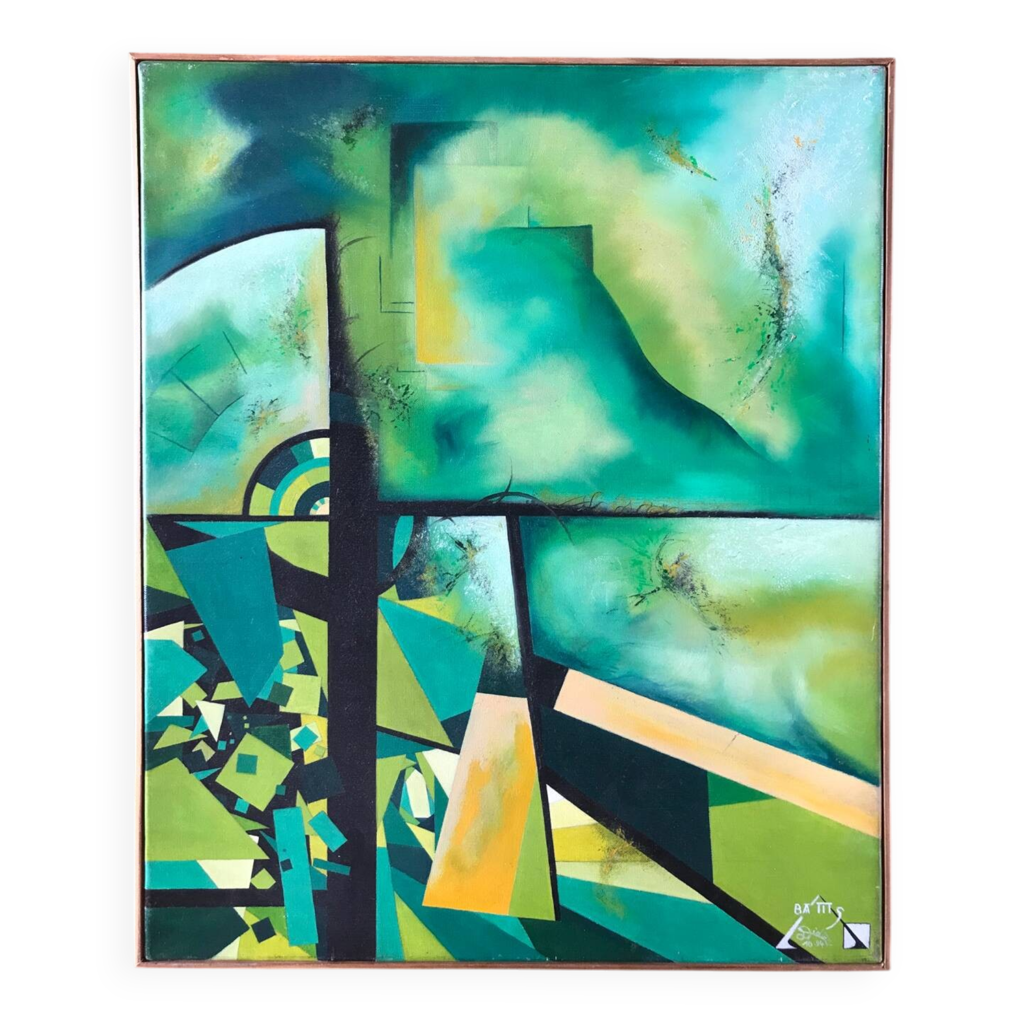 Didier battistella (1963).the senses of the wind.oil on canvas