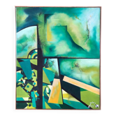 Didier battistella (1963).the senses of the wind.oil on canvas