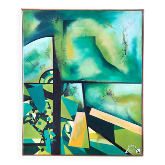 Didier battistella (1963).the senses of the wind.oil on canvas