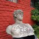 Weathered garden sculpture David concrete bust