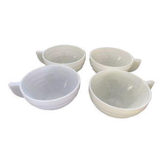 White opaline cups