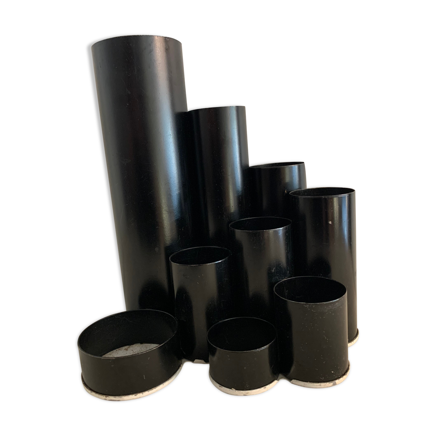 Office organizer wears black metal pencils Deyhle Germany 1970