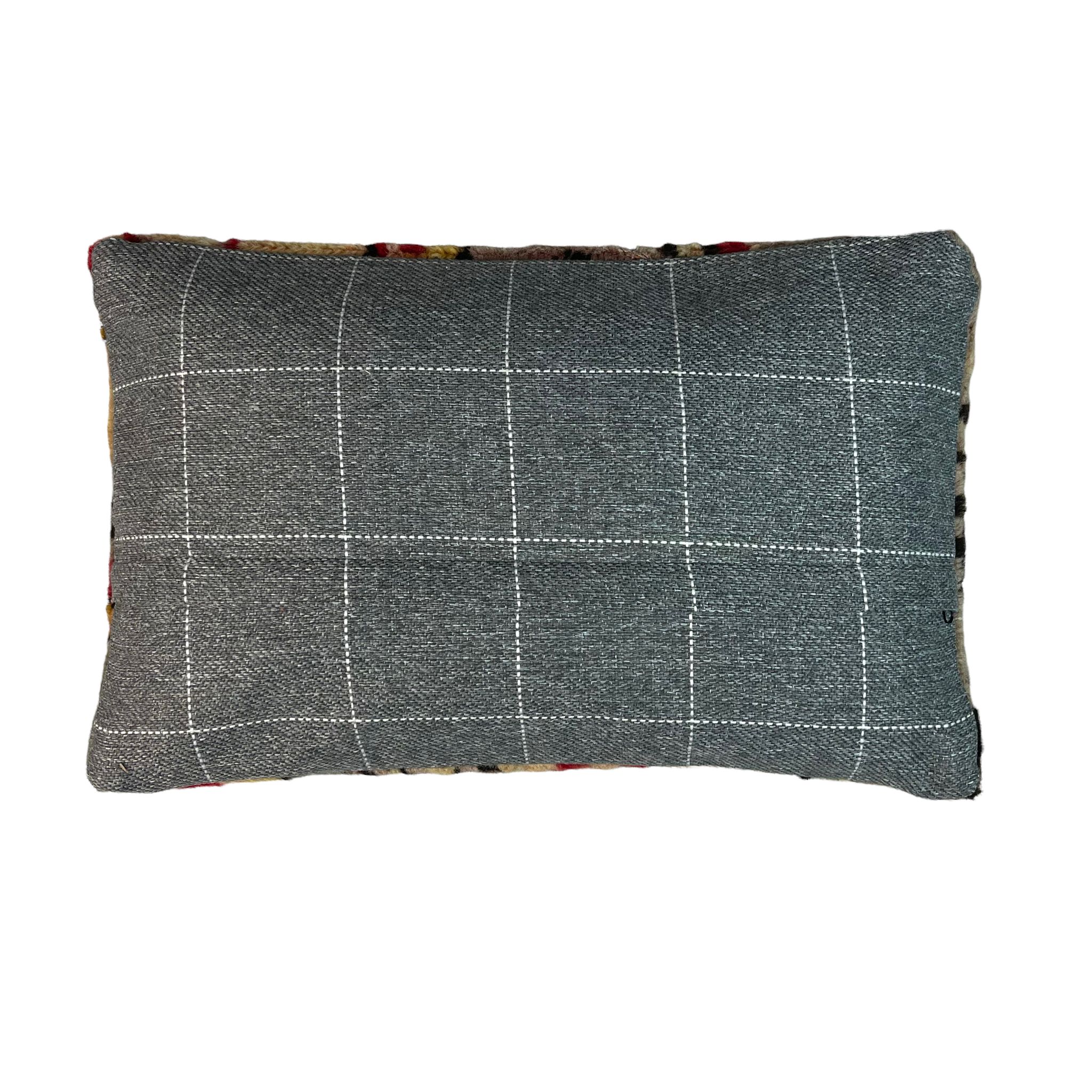 Vintage turkish rug cushion cover, 30 x 50 cm
