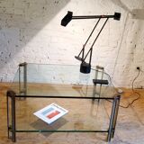 Table basse en verre et laiton par Peter Ghyczy, Pays-bas 1970