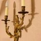 Louis XV Style wall light in gilded bronze from the 20th century decorated with acanthus leaves.