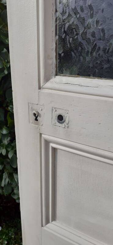 Communication door 1 translucent glass H233.5xL84.5cm old 20th century