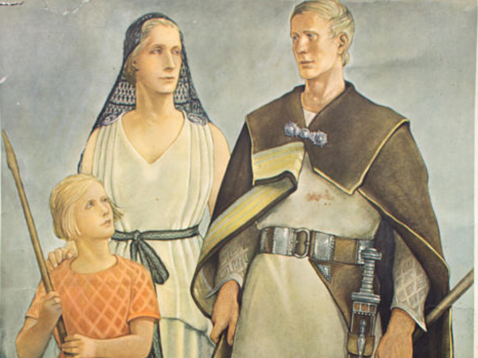 Poster "Germanic iron age suit" 1912