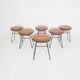 Cees Braakman for Pastoe KM05 metal wire stools, The Netherlands 1958
