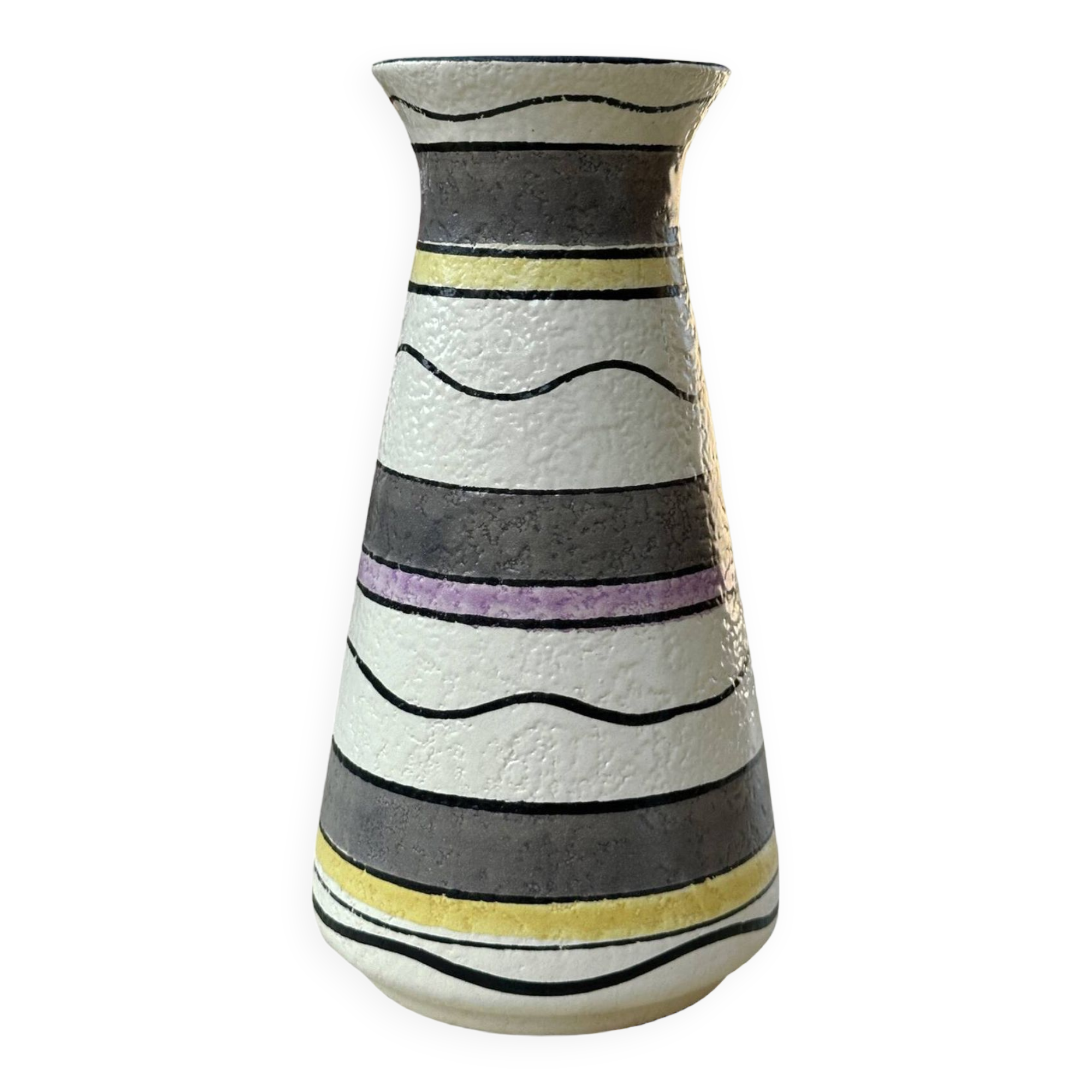 Interesting Bay Keramik ceramic vase, Germany 1970s