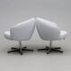 Yngve ekström. pair of swivel armchairs "rondino", for swedese.