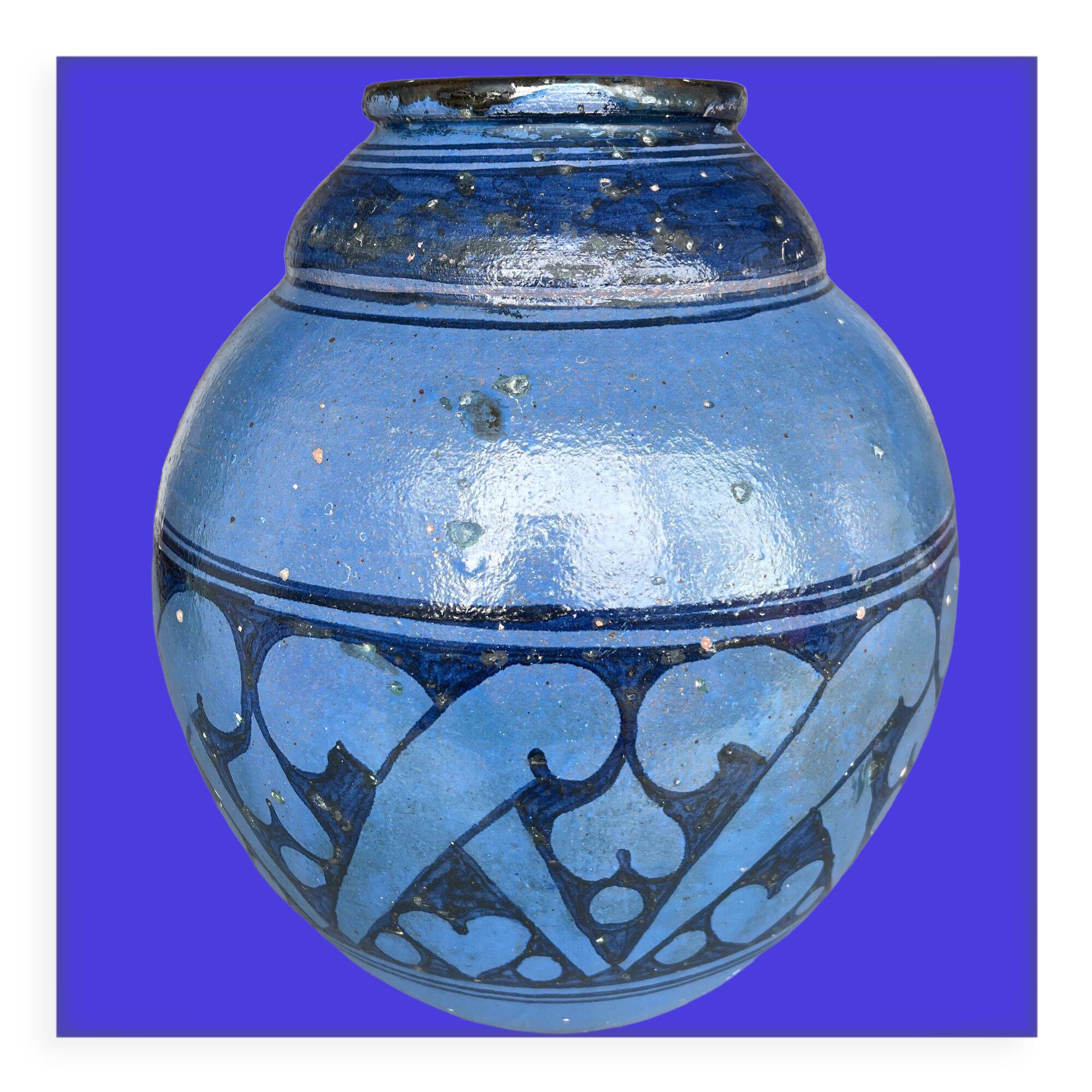 Blue sandstone vase circa 1930