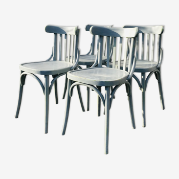 Chaises bistrot vintage Baumann grises