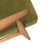 Vintage Scandinavian armchair with green corduroy upholstery from the 1970s