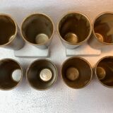 Set de 8 verres gobelet en grès vintage Digoin