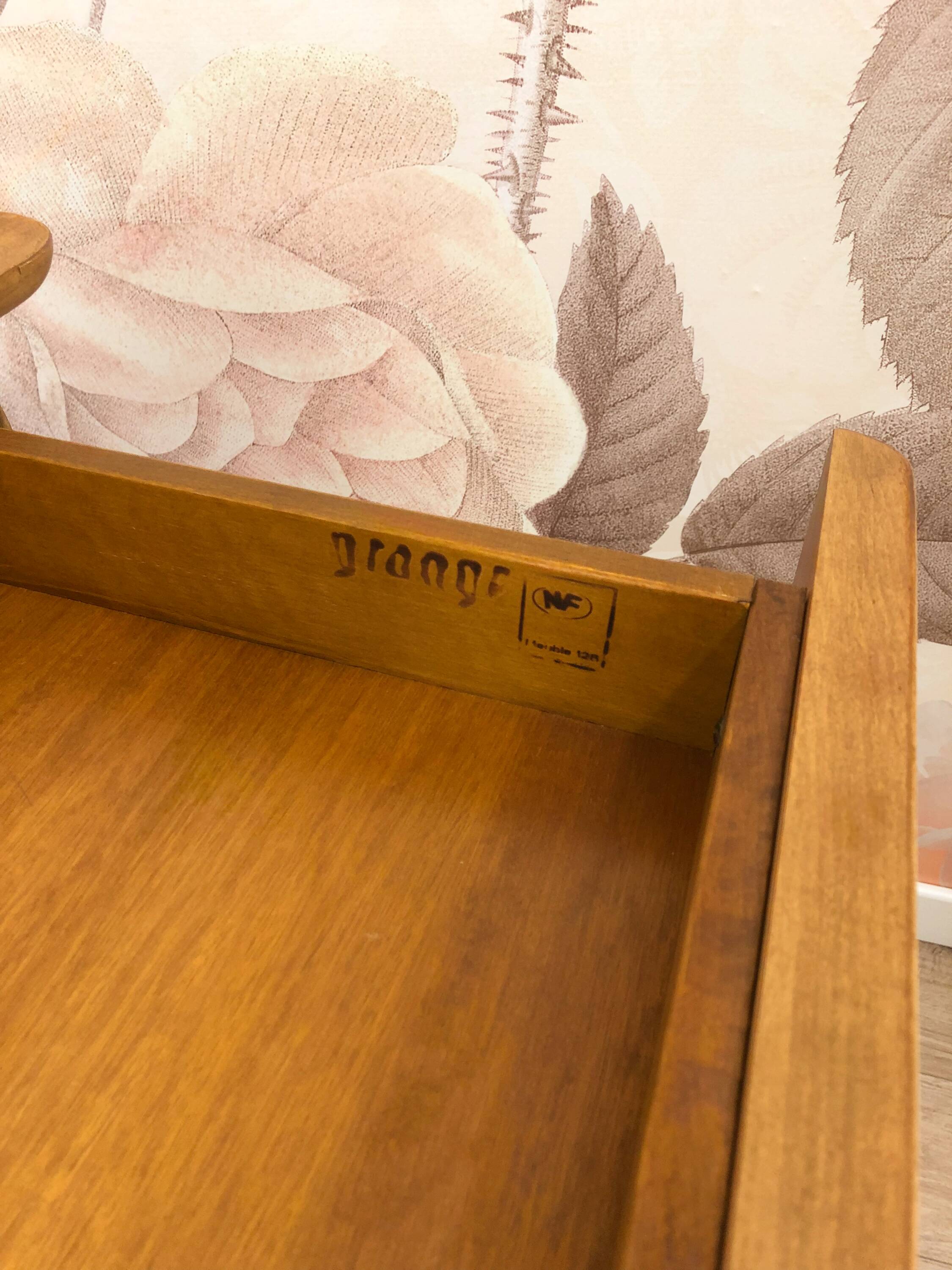 Louis Philippe style chest of drawers in solid cherry wood