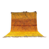 Tapis marocain Beni Ouarain 300 × 200 cm – jaune safran et noir