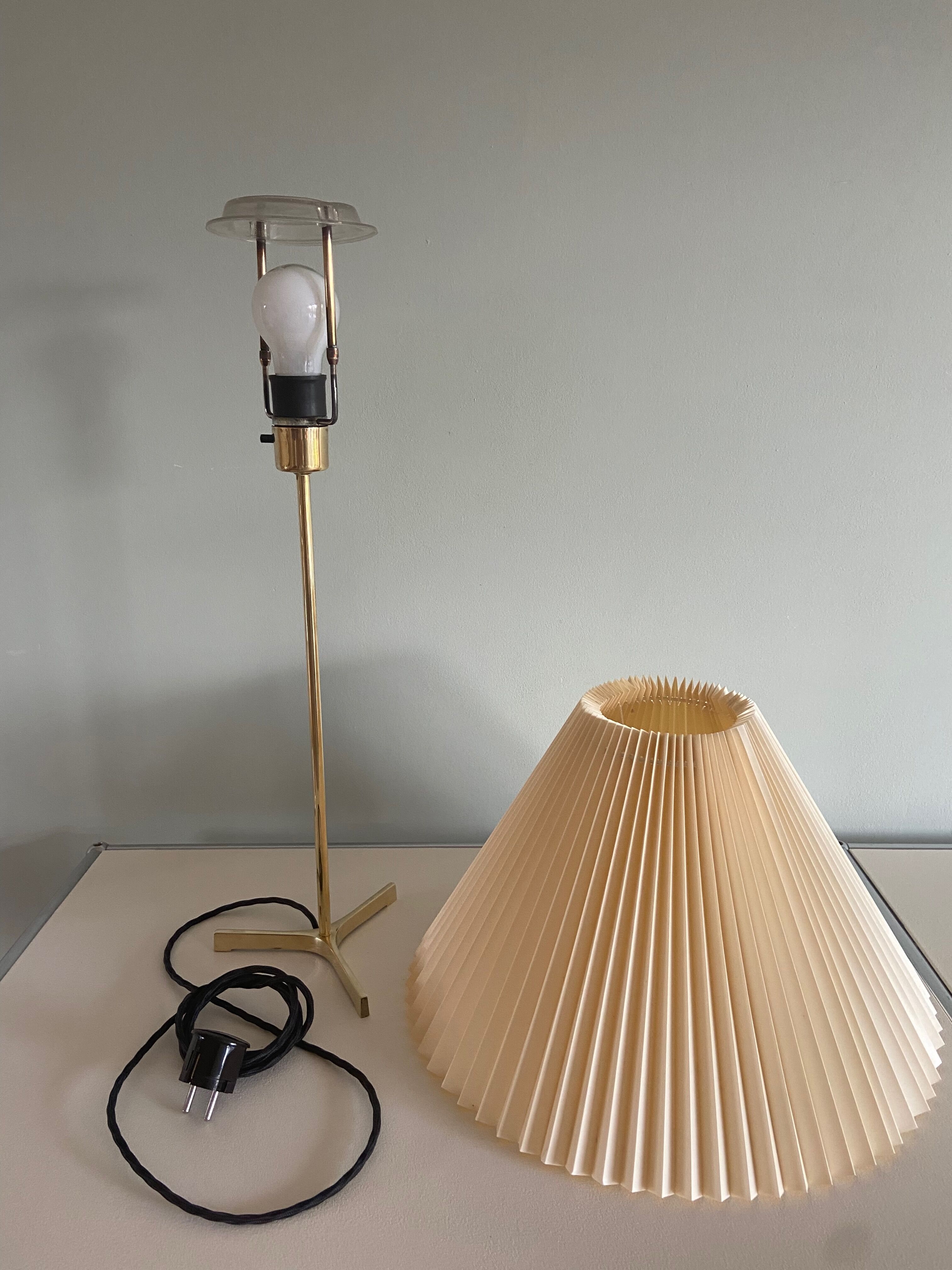 1960s Brass Fog & Mørup Table Lamp, Made in Denmark