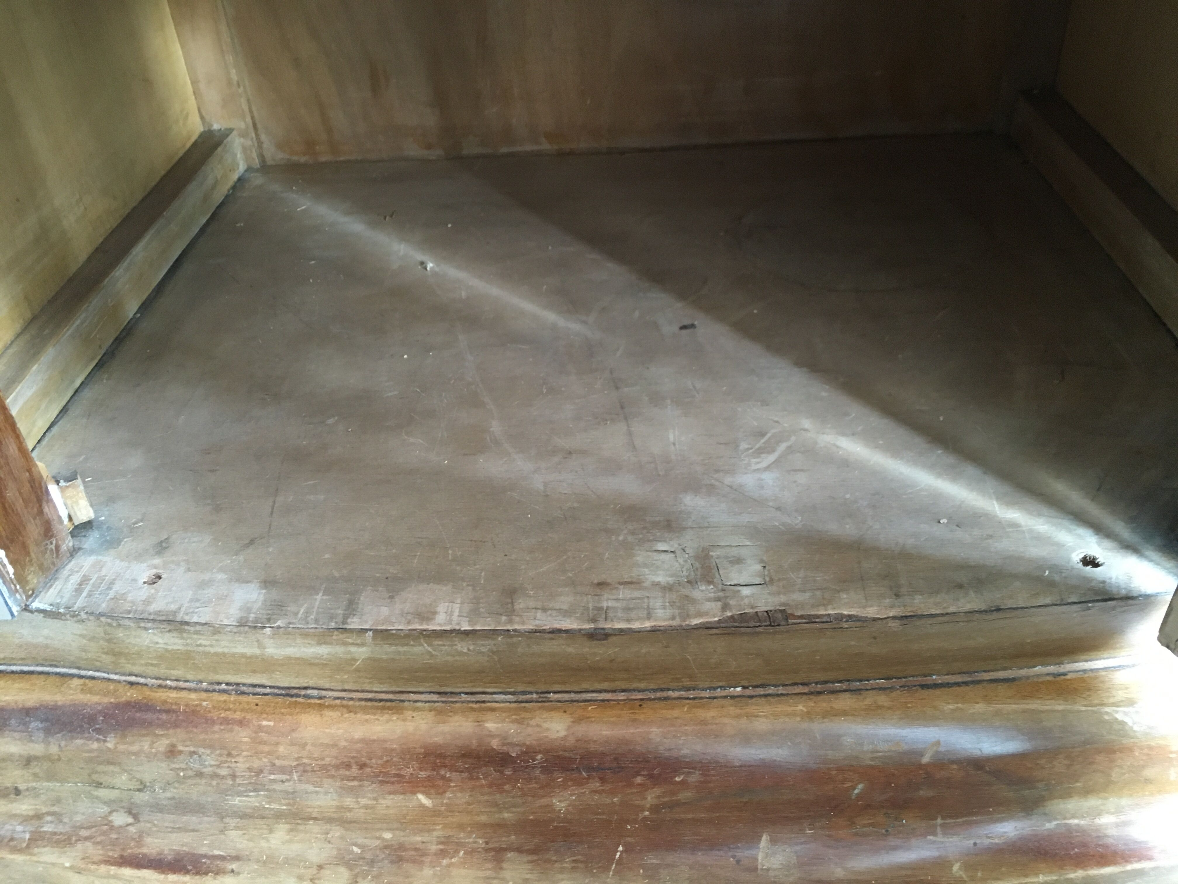 Buffet wood wood Art Deco black marble trays