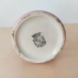 Vase pichet rose Sarreguemines peint à la main vers 1900