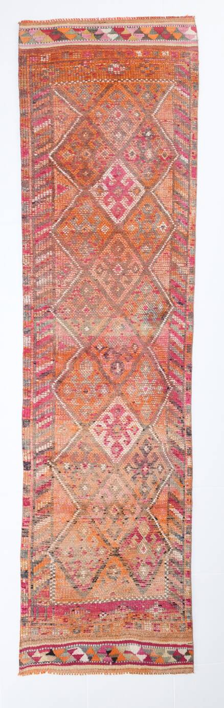 3x10 Rug For Hallway Orange Turkish Runner Rug, 81x296Cm SK 18378 FREE SHIPPING