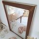 Miroir rectangle doré et bois