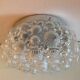Round ceiling lamp in bubbled glass / vintage 60s-70s