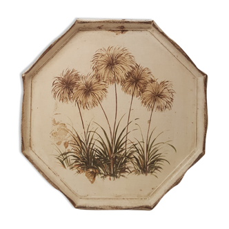 Painted wooden tray, vintage, 70s