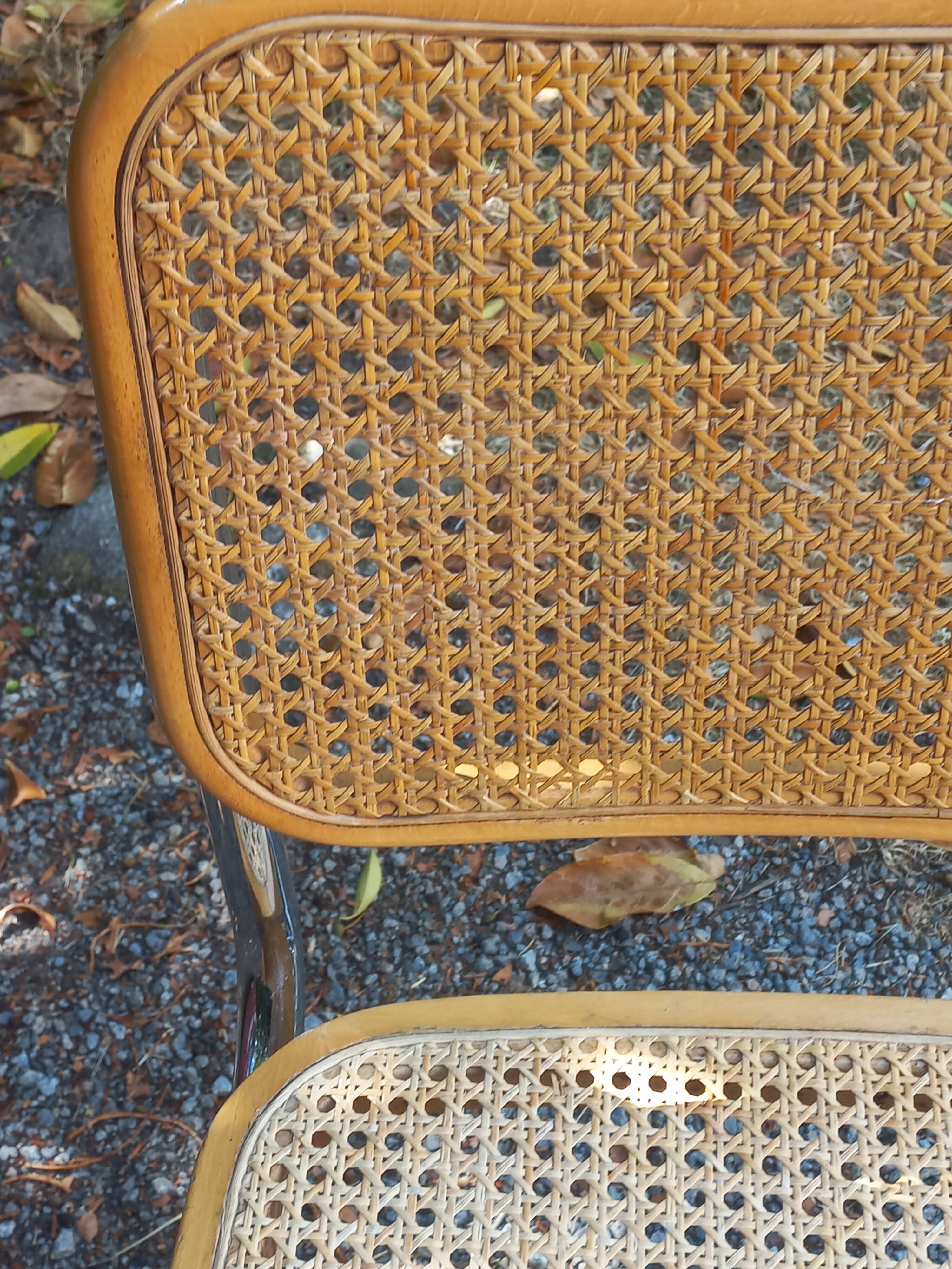 Set of 3 Cesca B32 chairs by Marcel Breuer