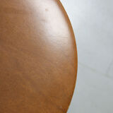 Tabourets en similicuir brun