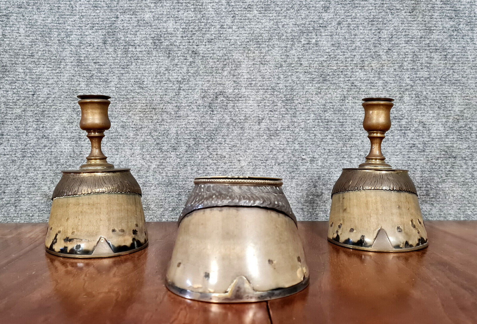 Smoking set three pieces nineteenth century called souvenir