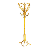 Curved rattan coat rack, 1950s-1970s