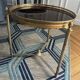 Small gold side table
