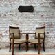 Pair of mahogany armchairs Empire XIXth century