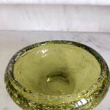 Cendrier en verre bullé