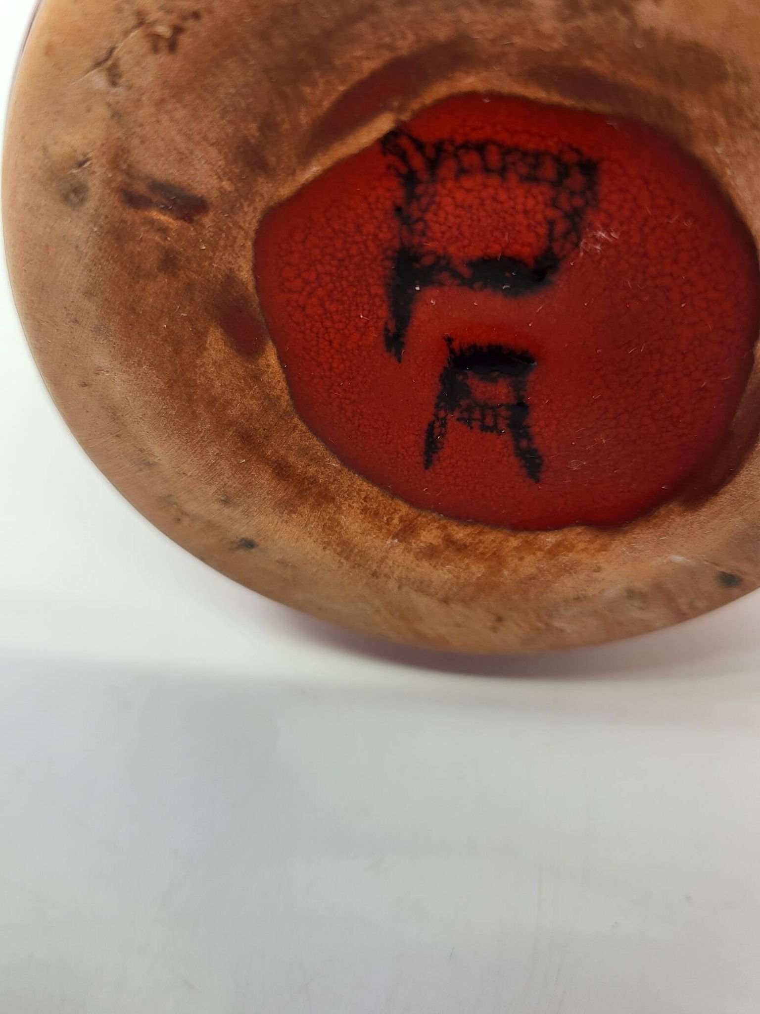 Robert Picault bottle in red ceramic, Vallauris, France, vintage 1950.
