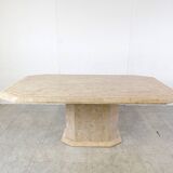 Vintage tesselated stone dining table by Maithland smith, 1970s