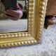 Rectangular old golden mirror